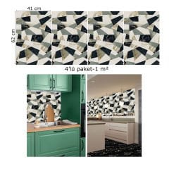 Tink Üçgen Kırımlı Mermer Desenli Panel Pvc 41X62 cm