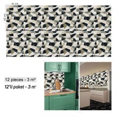 Tink Triangle Folded Marble Patterned Panel Pvc 41X62 cm