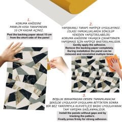 Tink Triangle Folded Marble Patterned Panel Pvc 41X62 cm