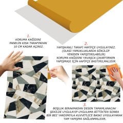 Tink Üçgen Kırımlı Mermer Desenli Panel Pvc 41X62 cm