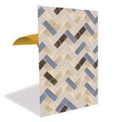 Tink Colored Herringbone Marble Patterned Panel Pvc 41X62 cm 3 m² (12 Pieces)