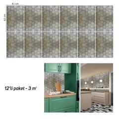 Tink Altıgen Ahşap Görünümlü Panel Pvc 41X62 cm