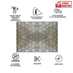 Tink Altıgen Ahşap Görünümlü Panel Pvc 41X62 cm