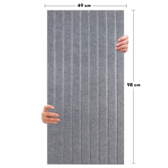Tink Akustik Ve Dekoratif Keçe Panel Lambri Desenli 49x98 Cm / 2 Adet / 0,96 m²