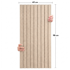 Tink Akustik Ve Dekoratif Keçe Panel Lambri Desenli 49x98 Cm / 2 Adet / 0,96 m²