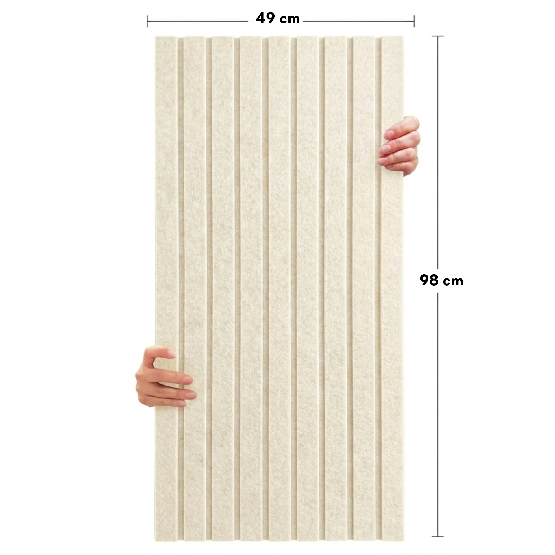 Tink Akustik Ve Dekoratif Keçe Panel Lambri Desenli 49x98 Cm / 2 Adet / 0,96 m²