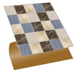 Tink Kendinden Yapışkanlı Karo Mermer Desenli 30x30 cm Pvc Karo Kaplama 1 m2 (11 Adet)