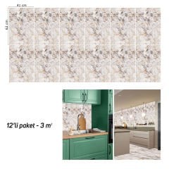 Tink Gold Petek Mermer Desenli Panel Pvc 41X62 cm