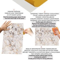 Tink Gold Petek Mermer Desenli Panel Pvc 41X62 cm
