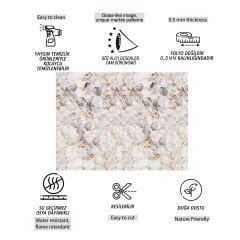 Tink Gold Petek Mermer Desenli Panel Pvc 41X62 cm