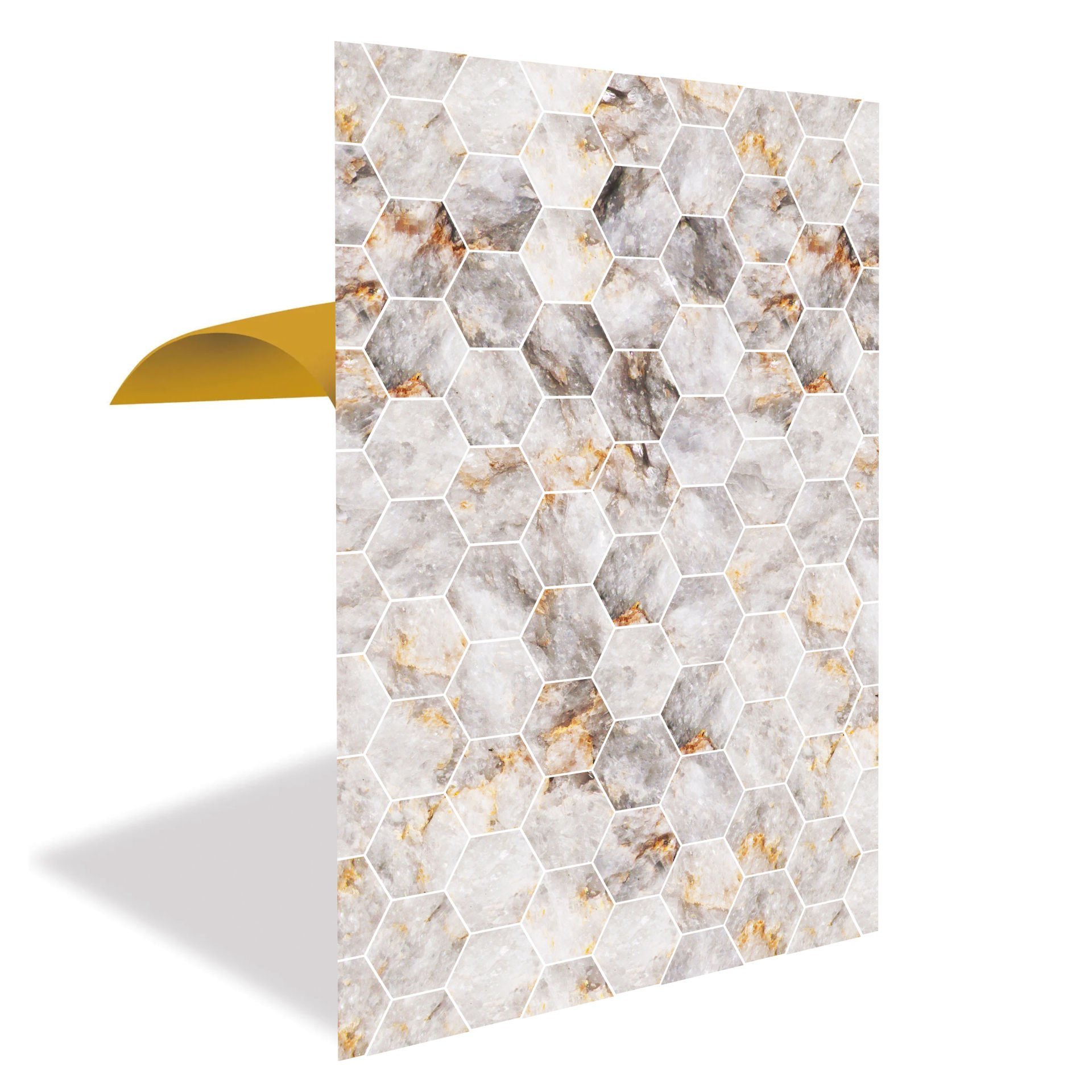 Tink Gold Petek Mermer Desenli Panel Pvc 41X62 cm