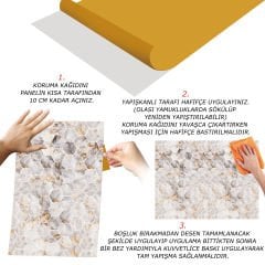 Tink Gold Petek Mermer Desenli Panel Pvc 41X62 cm