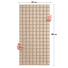 Tink Akustik Ve Dekoratif Keçe Panel Kare Desenli 49x98 Cm / 2 Adet / 0,96 m²