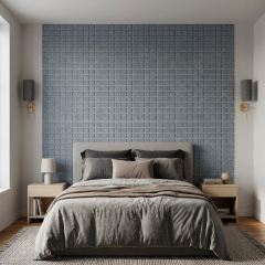 Tink Akustik Ve Dekoratif Keçe Panel Kare Desenli 49x98 Cm / 2 Adet / 0,96 m² Açık Gri