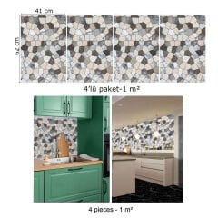 Tink Çatlak Mermer Görünümlü Panel Pvc 41X62 cm