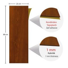 Tink Kendinden Yapışkanlı Altın Meşe Ahşap Desenli PVC Parke 25x80 cm / 5 Adet / 1 m²