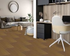 Tink Self-Adhesive Walnut Wood Patterned PVC Flooring 25x80 cm / 5 Pieces / 1 m²