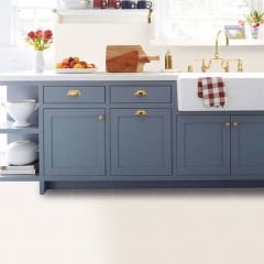 Kendinden Yapışkanlı Soft Pudra 101 Düz Renkli Mat PVC Karo / 1 mm Kalınlık / 1 m² / 32x32 cm