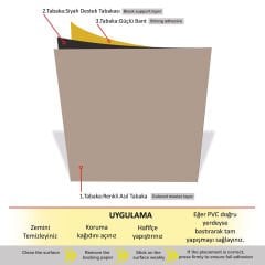 Self Adhesive Cappuccino 616 Plain Color Matt PVC Tile / 1 mm Thickness / 1 m² / 32x32 cm