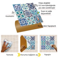 Tink Kendinden Yapışkanlı Pvc Kaplama Çini 019 30x30 cm 1 m2 (11 Adet)