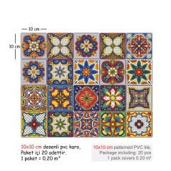 Tink Self Adhesive Carnival Patterned PVC Tile Coating