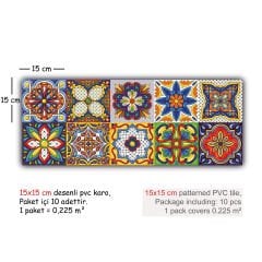 Tink Self Adhesive Carnival Patterned PVC Tile Coating