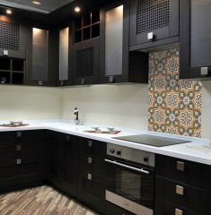 Tink Self Adhesive Green Star Metric Patterned PVC Tile Covering