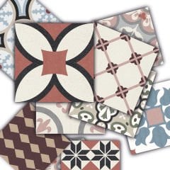 Tink Self Adhesive Patchwork Patterned PVC Tile Covering