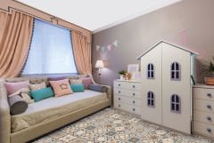 Tink Self Adhesive Apricot Patterned PVC Tile Coating