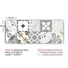 Tink Self Adhesive English Patterned PVC Tile Covering