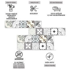 Tink Self Adhesive English Patterned PVC Tile Covering