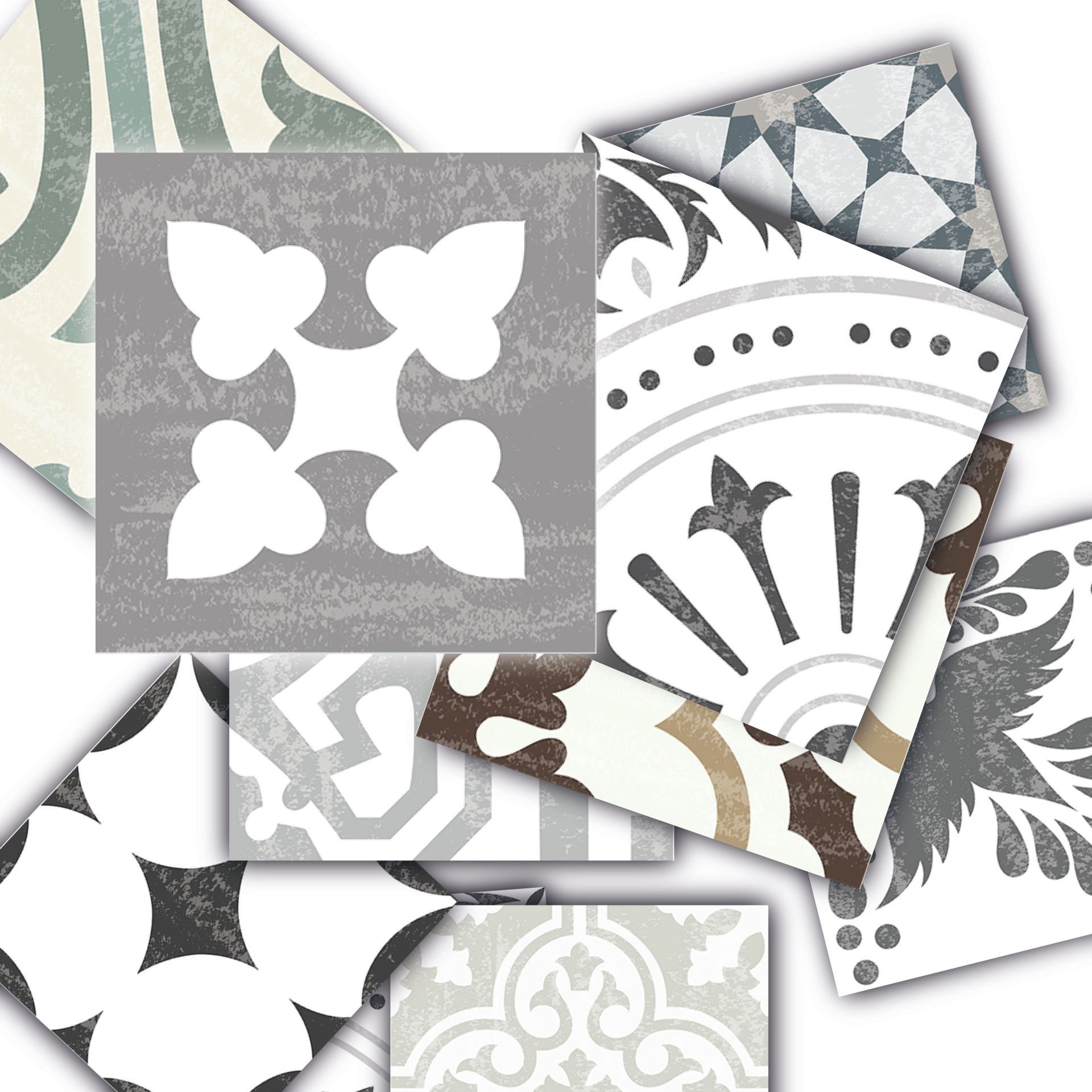 Tink Kendinden Yapışkanlı İngiliz Desenli Pvc Karo Kaplama