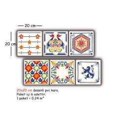 Tink Kendinden Yapışkanlı Oyun Desenli Pvc Karo Kaplama