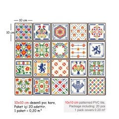 Tink Kendinden Yapışkanlı Oyun Desenli Pvc Karo Kaplama