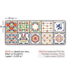 Tink Kendinden Yapışkanlı Oyun Desenli Pvc Karo Kaplama