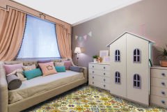 Tink Kendinden Yapışkanlı Sarı Tile Desenli Pvc Karo Kaplama