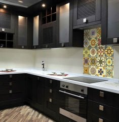 Tink Self Adhesive Yellow Tile Patterned PVC Tile Covering