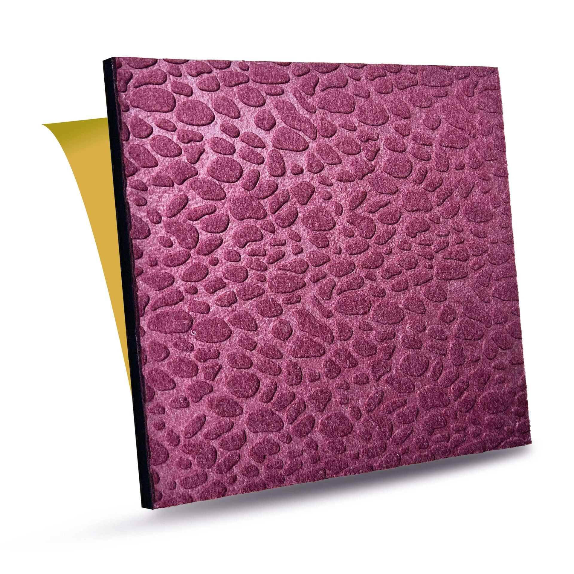 Tink Kendinden Yapışkanlı Keçe Akustik Ses ve Isı Yalıtım Paneli Bordo 41x41 cm