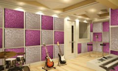 Tink Kendinden Yapışkanlı Keçe Akustik Ses ve Isı Yalıtım Paneli Bordo 39x39 cm