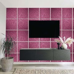 Tink Self-Adhesive Felt Acoustic Sound and Heat Insulation Panel Claret Red 40x40 cm, 6 Pieces/1 m2