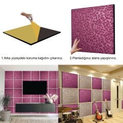 Tink Self-Adhesive Felt Acoustic Sound and Heat Insulation Panel Claret Red 40x40 cm, 6 Pieces/1 m2