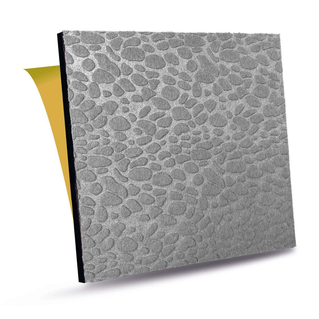Tink Kendinden Yapışkanlı Keçe Akustik Ses ve Isı Yalıtım Paneli Gri 41x41 cm