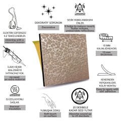 Tink Self-Adhesive Felt Acoustic Sound and Heat Insulation Panel Beige 40x40 cm, 6 Pieces/1 m2