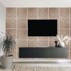 Tink Kendinden Yapışkanlı Keçe Akustik Ses ve Isı Yalıtım Paneli Bej 40x40 cm