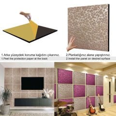 Tink Kendinden Yapışkanlı Keçe Akustik Ses ve Isı Yalıtım Paneli Bej 40x40 cm
