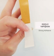 Tink Güçlü Yapışkanlı Çift Taraflı Opak Bant 12 MM X 100 M