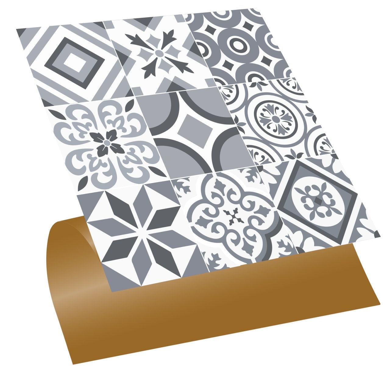 Tink Kendinden Yapışkanlı Pvc Kaplama Geometrik 019 30x30 cm 1 m2 (11 Adet)
