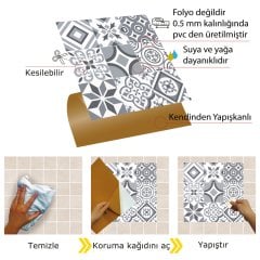 Tink Kendinden Yapışkanlı Pvc Kaplama Geometrik 019 30x30 cm