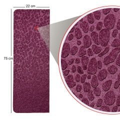 Tink Yapışkanlı Kaydırmaz Yıkanabilir Keçe Merdiven Basamak Halısı Bordo 22x75 cm 15 Adet