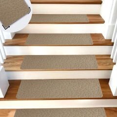 Tink Yapışkanlı Kaydırmaz Yıkanabilir Keçe Merdiven Basamak Halısı Devetüyü 22x75 cm